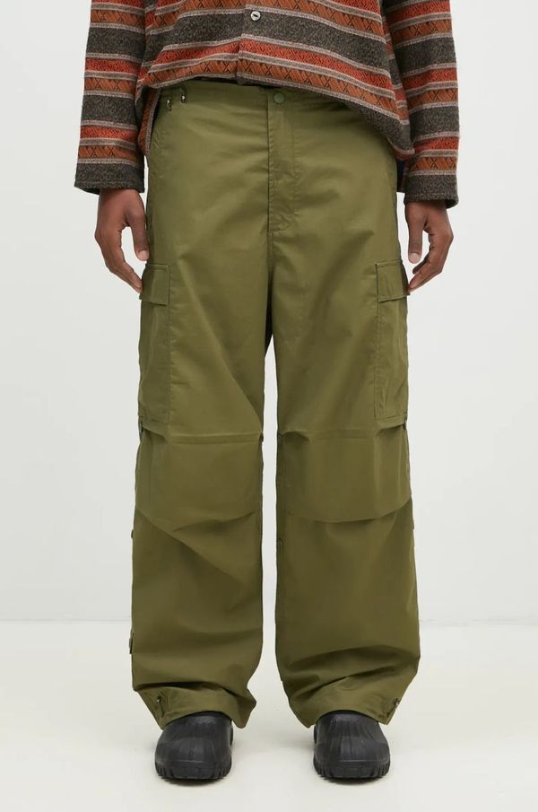 Maharishi Pamučne hlače Maharishi Original Cargo Snopants Loose boja: zelena, cargo kroj, 5300.OLIVE
