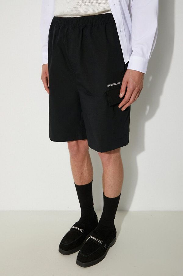 MKI MIYUKI ZOKU Pamučne kratke hlače MKI MIYUKI ZOKU Ripstop Cargo Shorts boja: crna, RIPSTOP.CARGO.SHORTS