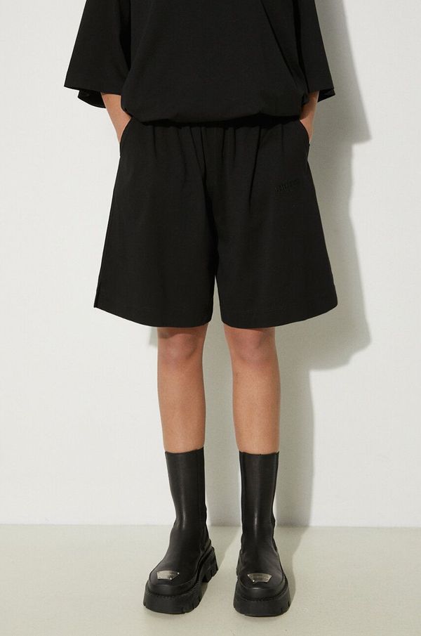 Vetements Pamučne kratke hlače VETEMENTS Jersey Shorts boja: crna, bez uzorka, UE64SS700B