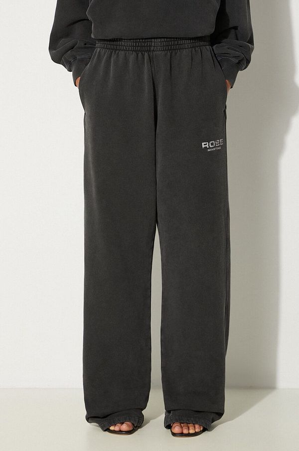Martine Rose Pamučni donji dio trenirke Martine Rose Wide Leg Trackpant boja: crna, s tiskom, 606JS01002C