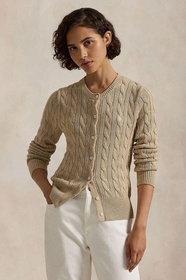 Polo Ralph Lauren Pamučni kardigan Polo Ralph Lauren boja: bijela, 211891643