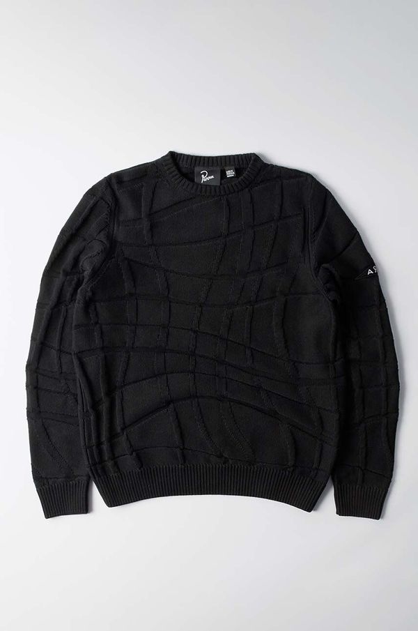by Parra Pamučni pulover by Parra Your Boring Abstract Village Knitted Pullover boja: crna, topli, 52330