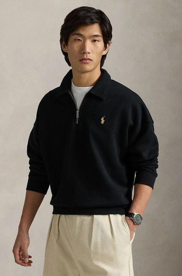 Polo Ralph Lauren Pamučni pulover Polo Ralph Lauren boja: crna, 710961601
