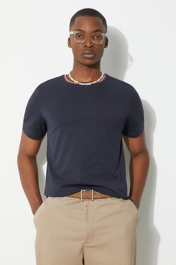 Paul Smith Pamučna majica Paul Smith za muškarce, boja: tamno plava, bez uzorka, M1R-697PS-H00084