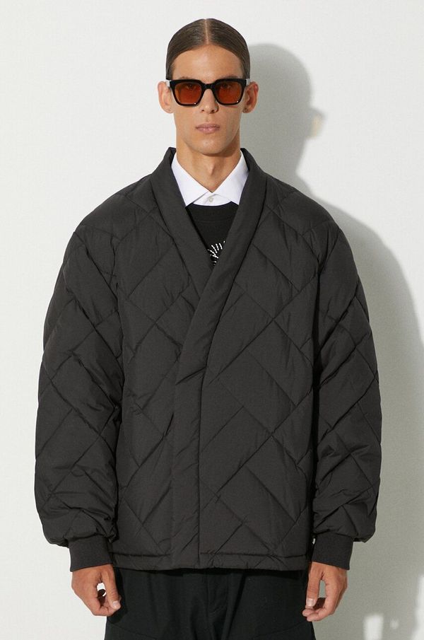 Kenzo Pernata jakna Kenzo Weave Down Kimono za muškarce, boja: crna, za prijelazno razdoblje, oversize, FE65MA1459NL.99