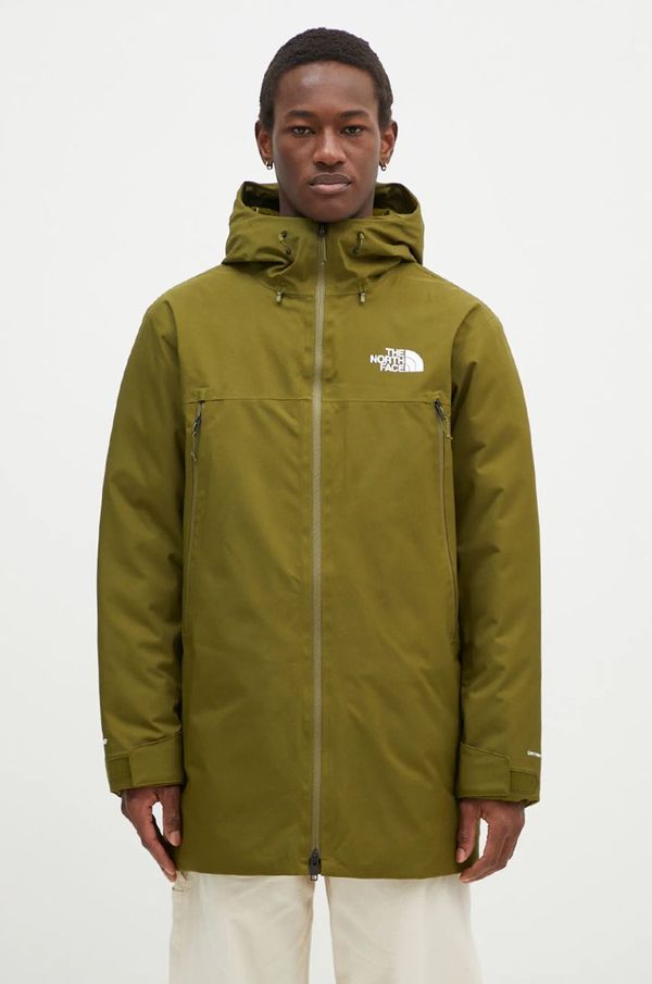 The North Face Pernata jakna The North Face MTN Range za muškarce, boja: zelena, za zimu, NF0A88WEPIB1