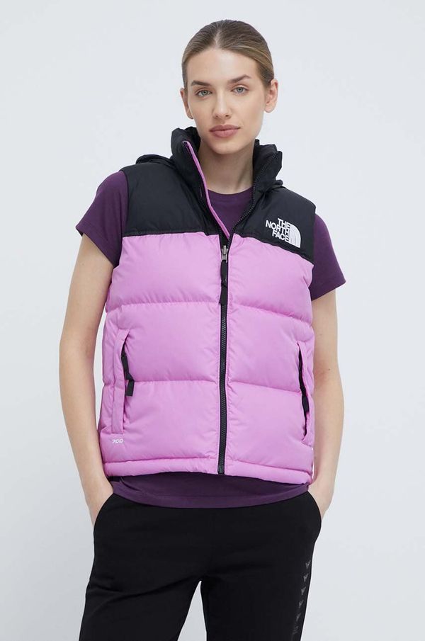 The North Face Pernati prsluk The North Face 1996 RETRO NUPTSE VEST za žene, boja: ljubičasta, zimu, NF0A3XEPQIX1