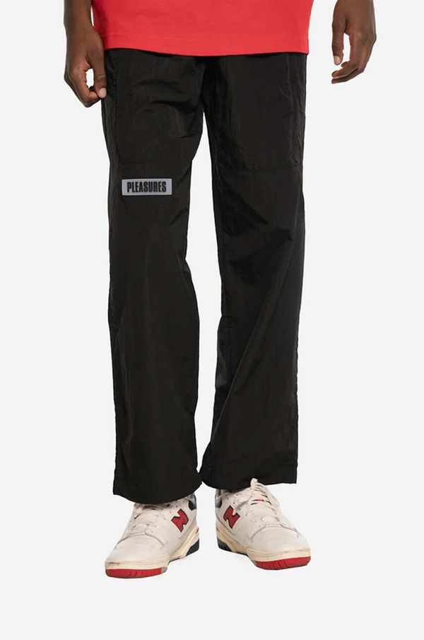 PLEASURES Hlače PLEASURES Tidy Hiking Pant za muškarce, boja: crna, cargo kroj, P22W041-BLACK