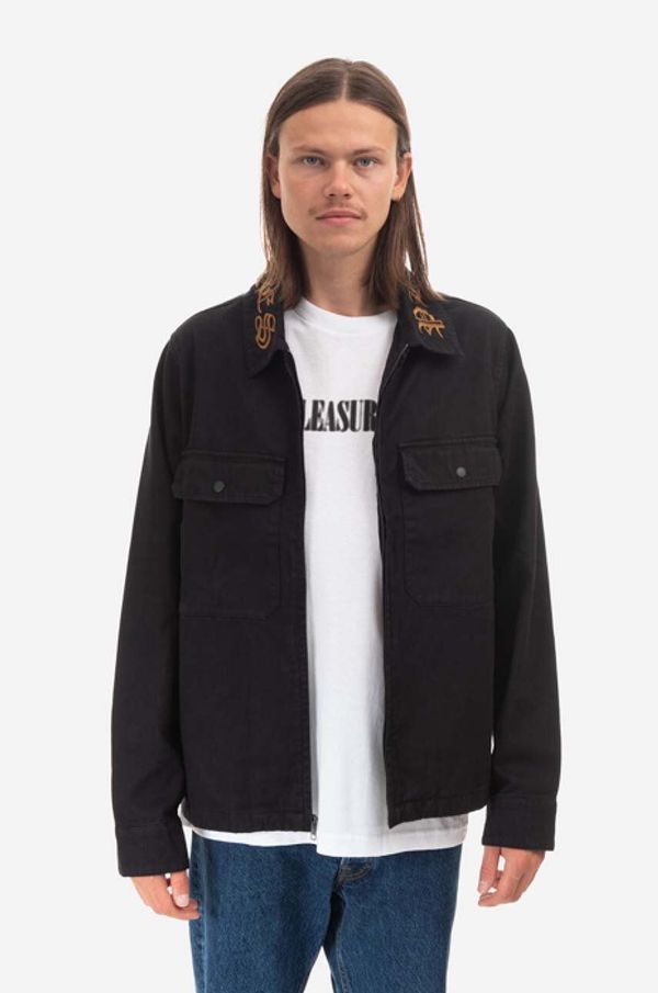 PLEASURES Traper jakna PLEASURES Temper Work Jacket boja: crna, za prijelazno razdoblje, P22F029-BLACK