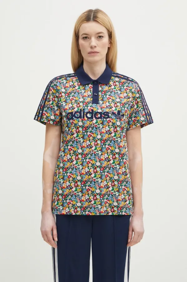 adidas Originals Polo majica adidas Originals Liberty za žene, boja: tamno plava, JC7786
