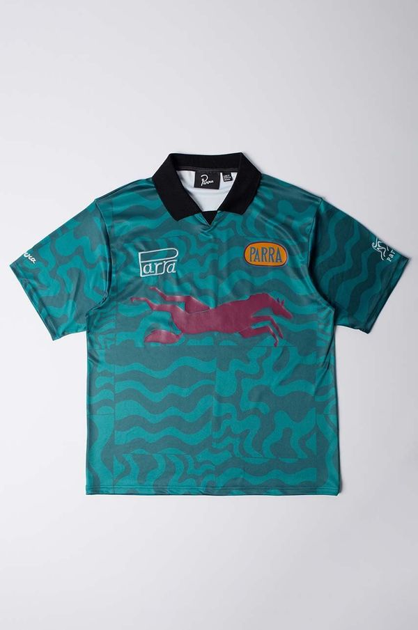 by Parra Polo majica by Parra Sports Flage Polo Shirt boja: zelena, 52102