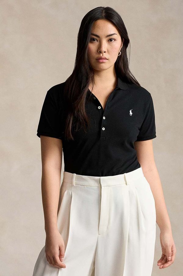 Polo Ralph Lauren Polo majica Polo Ralph Lauren za žene, boja: crna, s ovratnikom, 211870245005