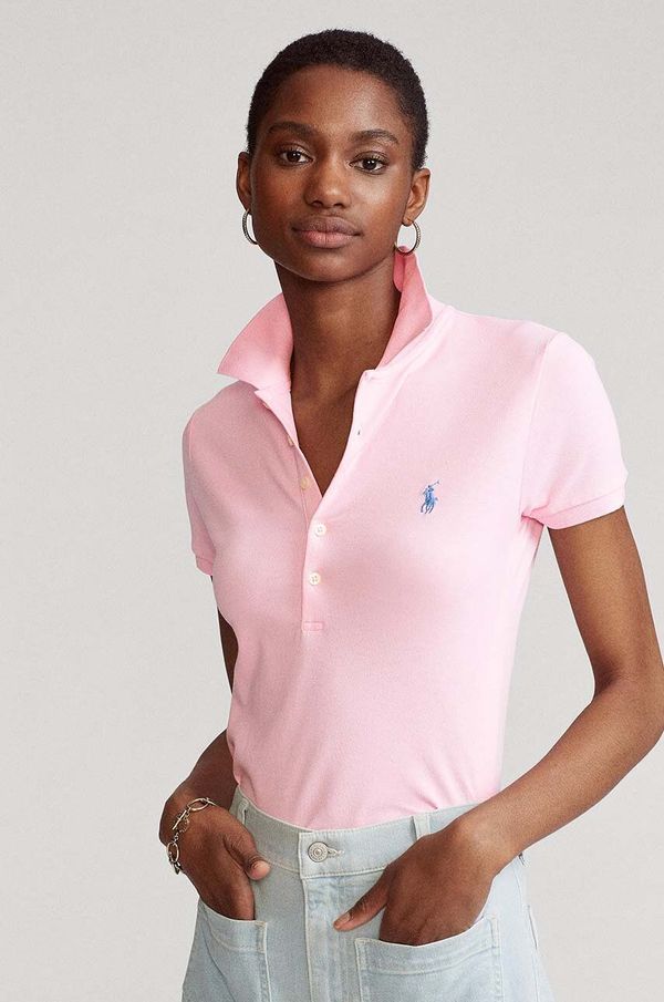 Polo Ralph Lauren Polo majica Polo Ralph Lauren za žene, boja: ružičasta, s ovratnikom, 211870245013