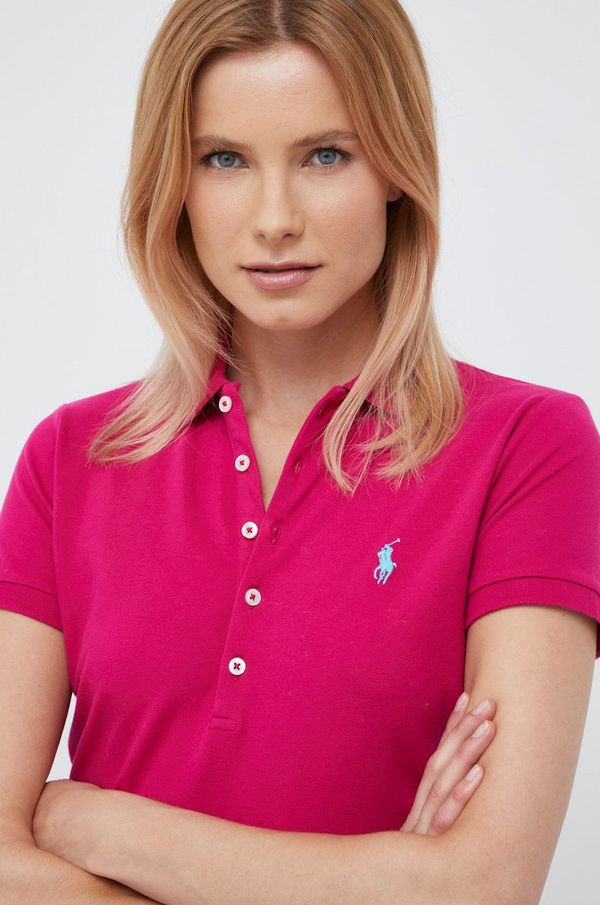 Polo Ralph Lauren Polo majica Polo Ralph Lauren za žene, boja: ružičasta, s ovratnikom, 211870245034