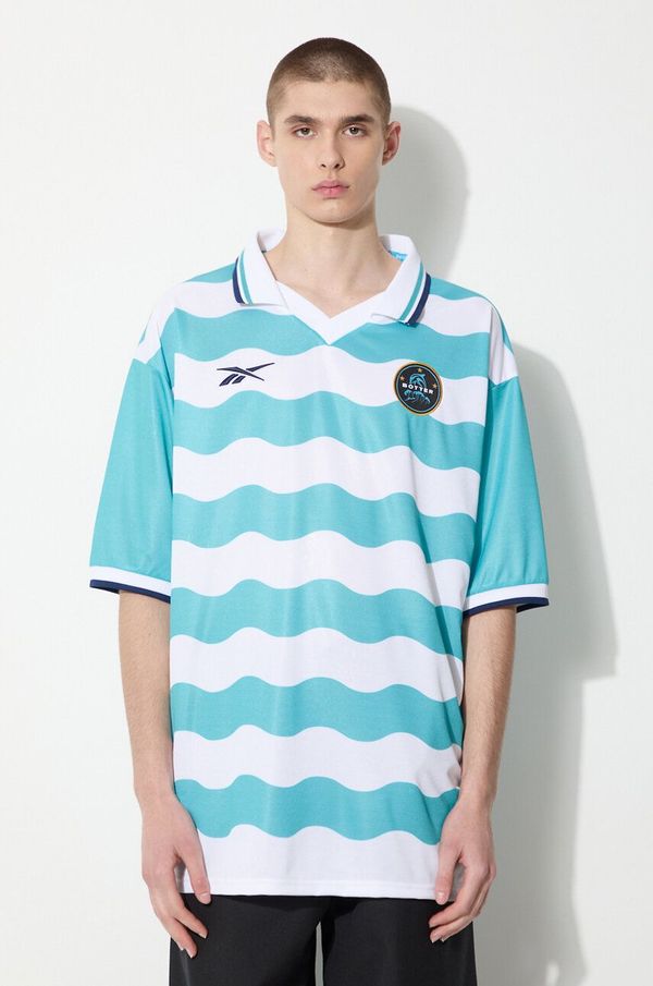 Reebok LTD Polo majica Reebok LTD Soccer Tee za muškarce, boja: tirkizna, s uzorkom, RMGB001C99FAB0014001