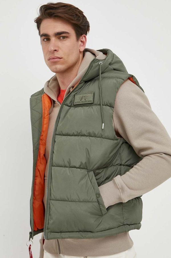 Alpha Industries Prsluk Alpha Industries za muškarce, boja: zelena, za zimu, 118110.01-SageGreen