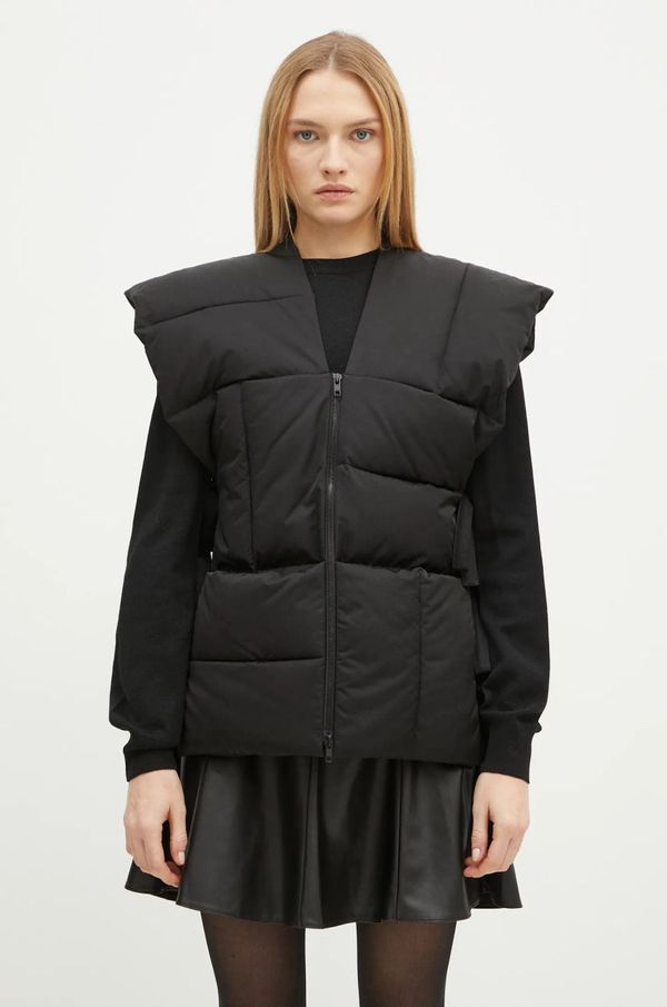 Kenzo Prsluk Kenzo Sleeveless Puffer Jacket za žene, boja: crna, za zimu, FE62OU1269CE.99