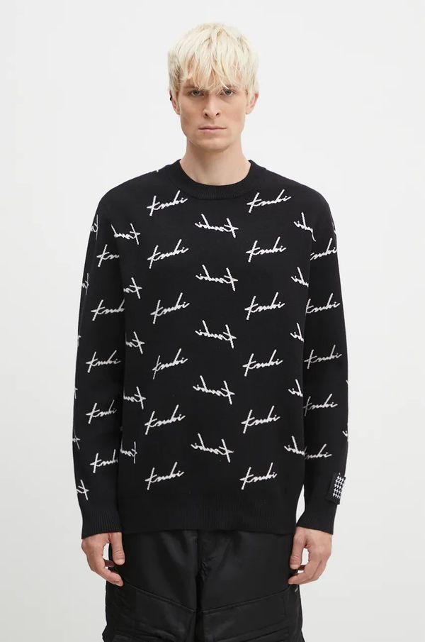 KSUBI Pulover KSUBI Skript Knit za muškarce, boja: crna, MFA24KW003