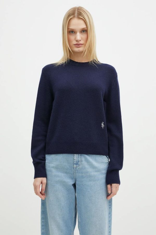 Sporty & Rich Pulover od kašmira Sporty & Rich SRC Wool Cashmere boja: tamno plava, WS012506302BL32