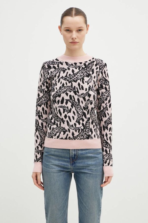 Fiorucci Pulover s dodatkom vune Fiorucci Pink Banimalier za žene, boja: ružičasta, W01FPKSW195KN03PN04