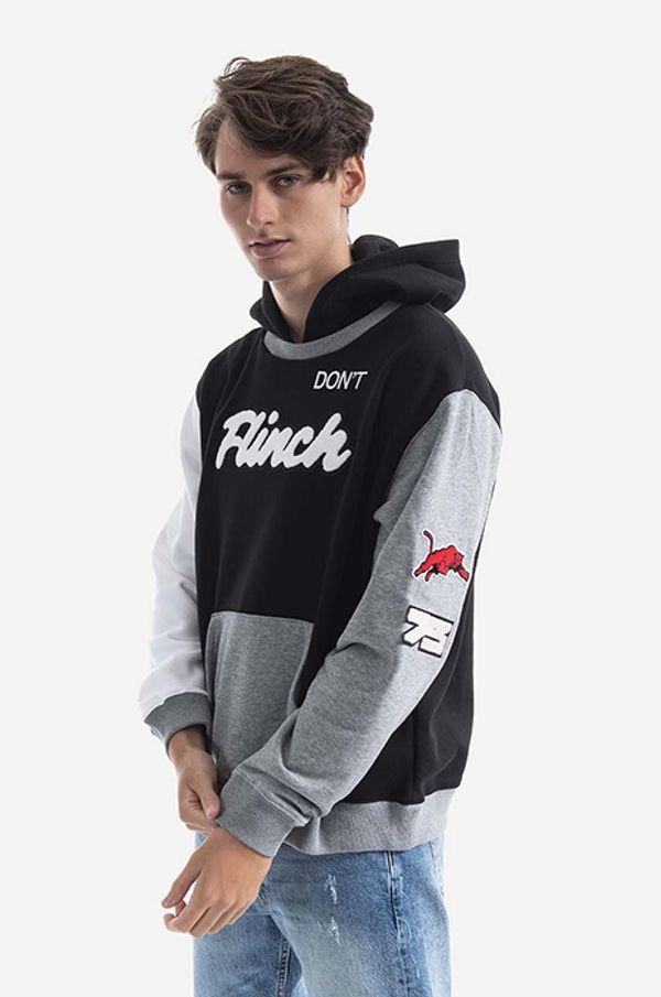 Puma Dukserica Puma Combine Hoodie za muškarce, boja: crna, s kapuljačom, s tiskom, 532102.03-black