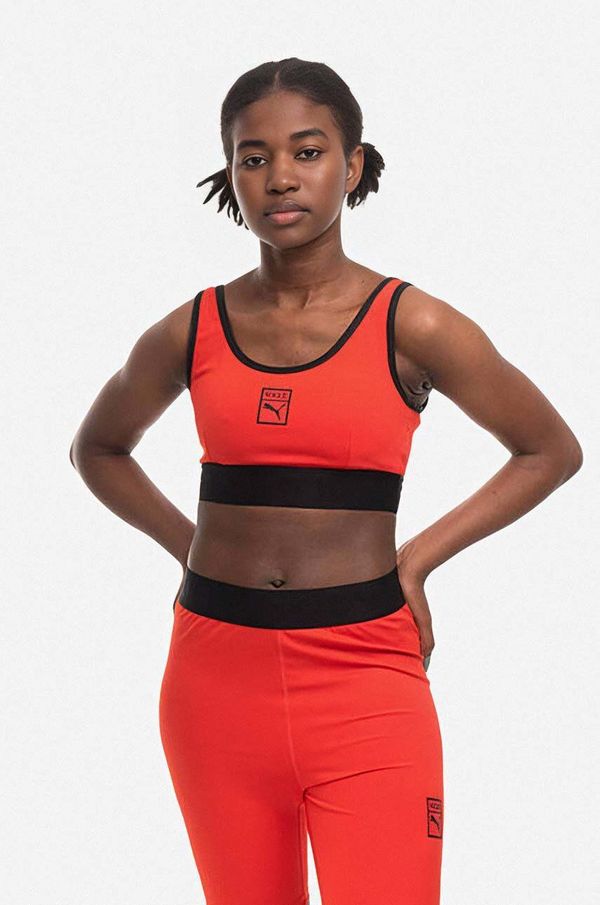 Puma Grudnjak Puma x Vogue Bra Top boja: crvena, s uzorkom, 534688.95-red