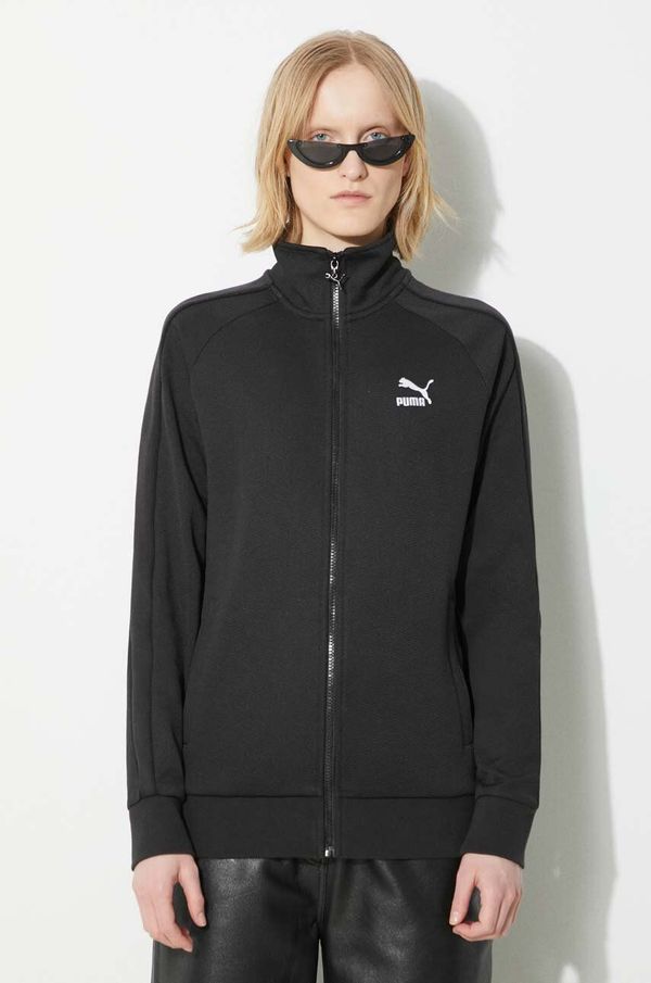 Puma Jakna Puma T7 Track za žene, boja: crna, bez uzorka, 624328