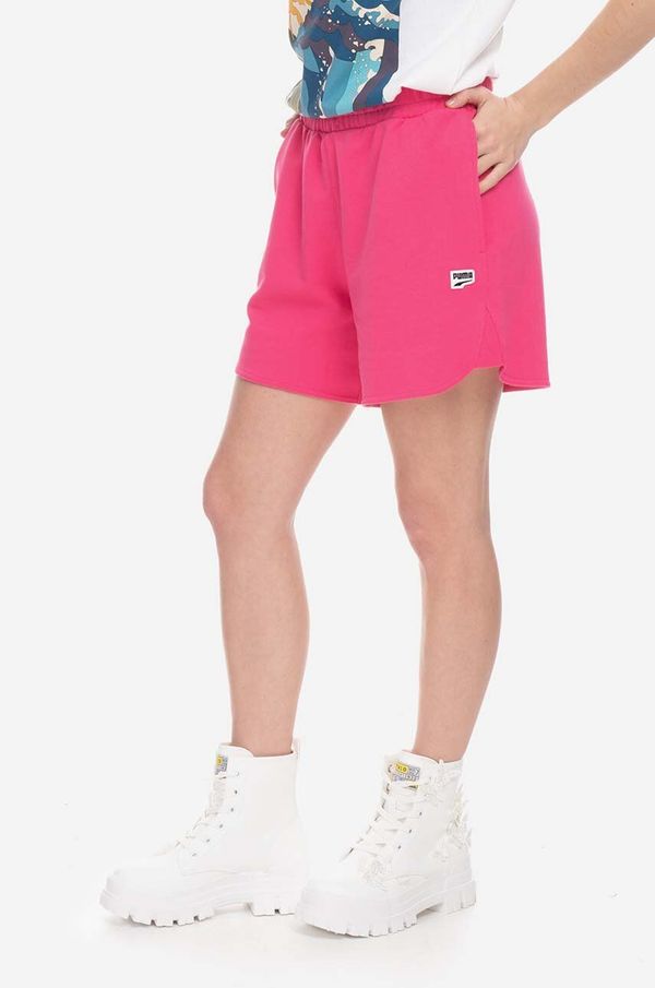 Puma Kratke hlače Puma za žene, boja: ružičasta, glatki materijal, visoki struk, 538361.25-pink