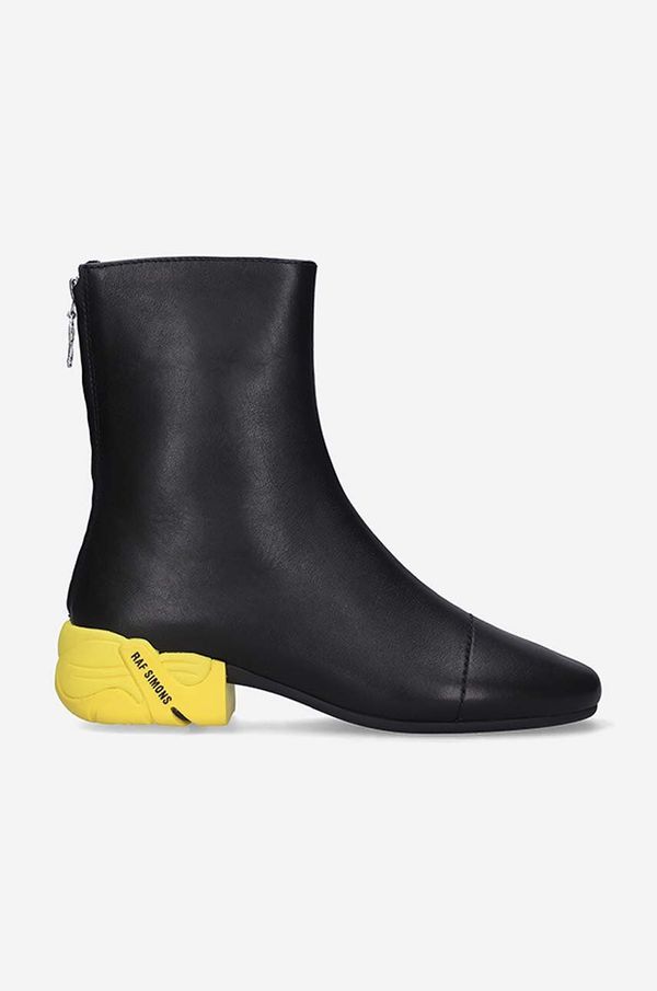 Raf Simons Kožne gležnjače Raf Simons Solaris High boja: crna, HR780008L.0009-black