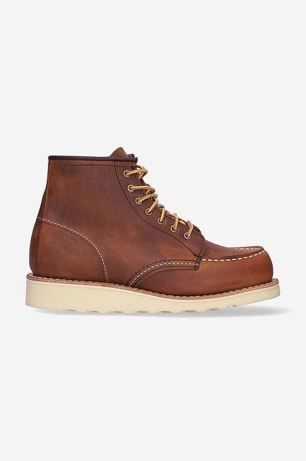 Red Wing Gležnječe od brušene kože Red Wing 6-inch Moc Toe za žene, boja: smeđa, ravni potplat, 3428