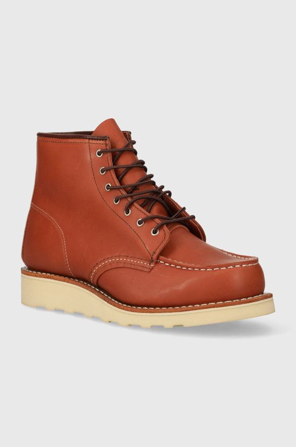 Red Wing Kožne gležnjače Red Wing 6-Inch Moc Toe za žene, boja: smeđa, ravni potplat, 3425