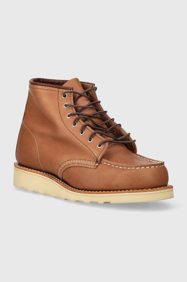Red Wing Kožne gležnjače Red Wing 6-Inch Moc Toe za žene, boja: smeđa, ravni potplat, 3426
