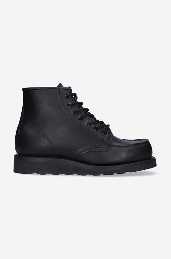 Red Wing Kožne gležnjače Red Wing za žene, boja: crna, ravni potplat, 3380.Leather-Black