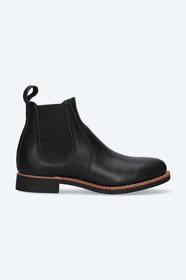 Red Wing Kožne gležnjače Red Wing za žene, boja: crna, ravni potplat, 3455.6inch-Black