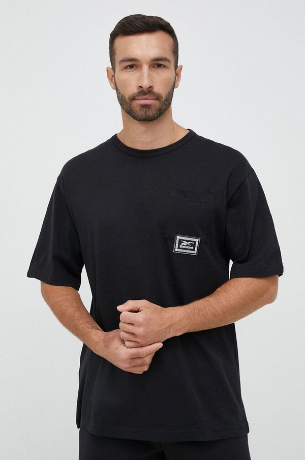 Reebok Classic Majica kratkih rukava Reebok Classic za muškarce, boja: crna, s tiskom, HU2012-BLACK