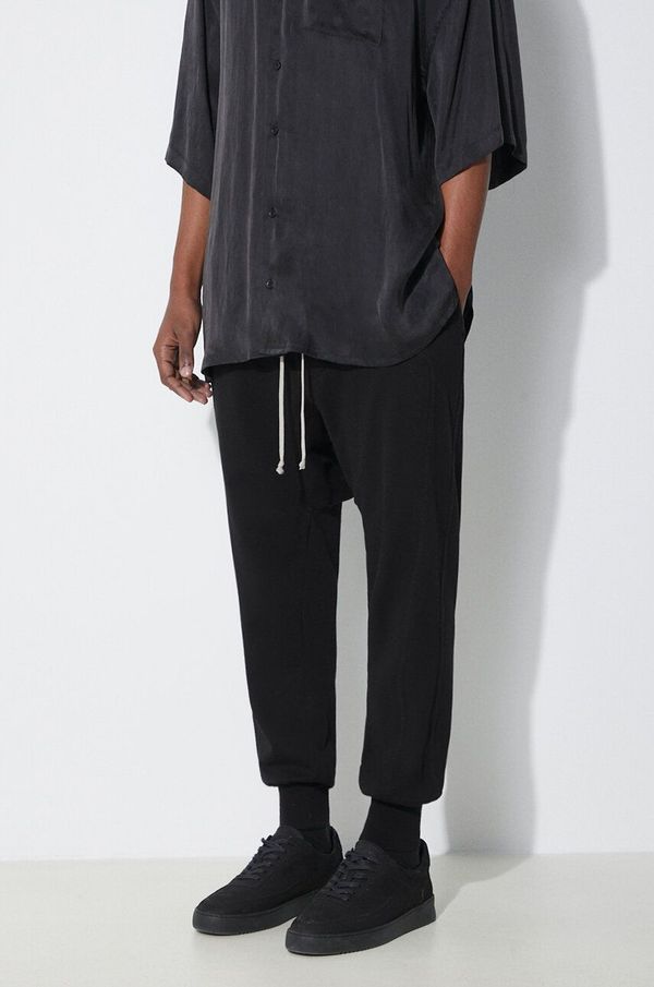 Rick Owens Donji dio trenirke Rick Owens boja: crna, bez uzorka, DU01D1395.RIG.09