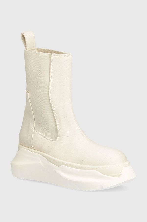 Rick Owens Gležnjače Rick Owens Woven Boots Beatle Abstract za žene, boja: bež, s platformom, DS01D1846.NDK.211