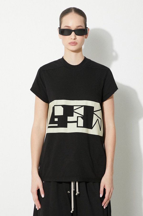 Rick Owens Pamučna majica Rick Owens Small Level T-Shirt za žene, boja: crna, DS01D1208.RNEP2.0908