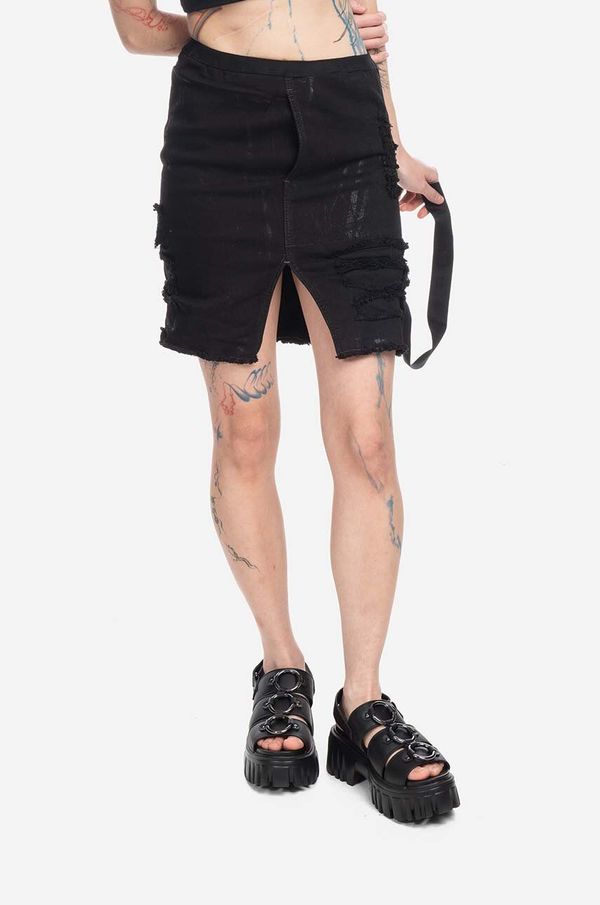 Rick Owens Traper suknja Rick Owens boja: crna, mini, pencil, DS02B4343.SBFLS.BLACK-Black