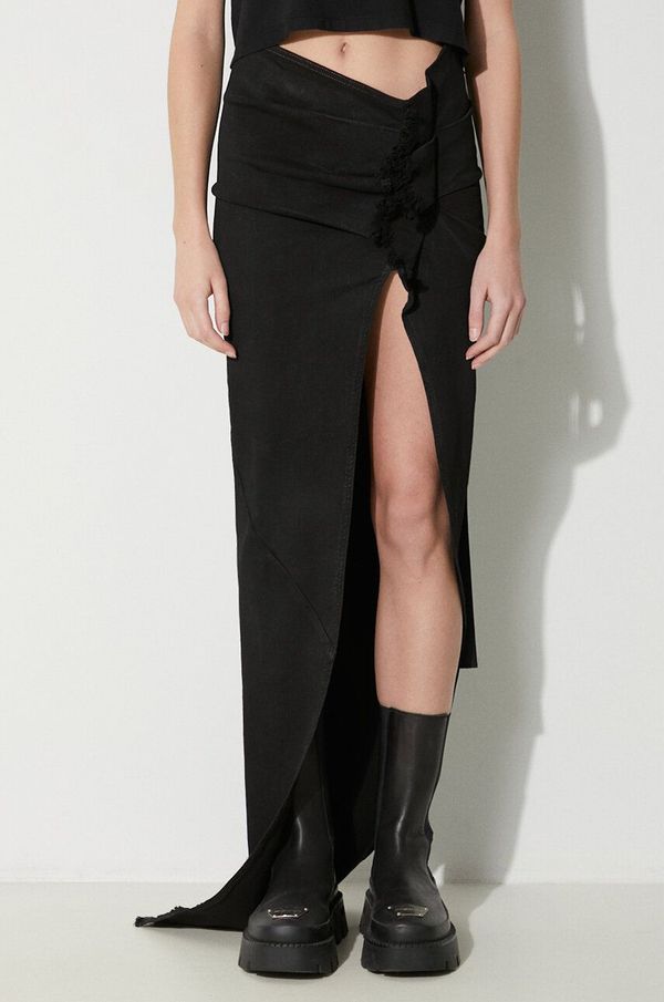 Rick Owens Traper suknja Rick Owens Denim Skirt Edfu Skirt Long boja: crna, mini, pencil, DS01D1348.SBB.09
