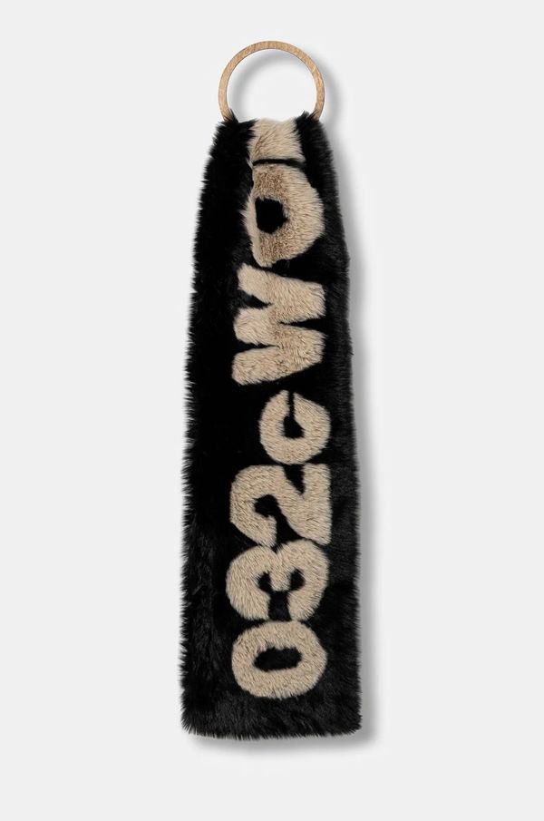 032C Šal 032C ''Anti-Gauguin'' Faux Fur za muškarce, boja: crna, s uzorkom, F24-UAW-3303-050