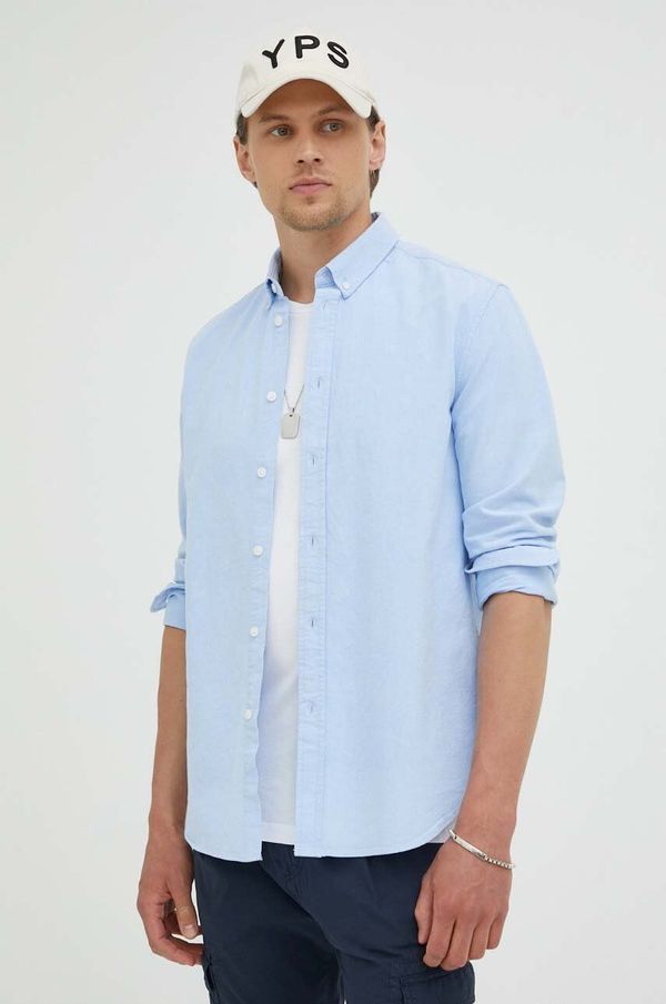 Samsoe Samsoe Pamučna košulja Samsoe Samsoe za muškarce, regular, o button-down ovratnikom