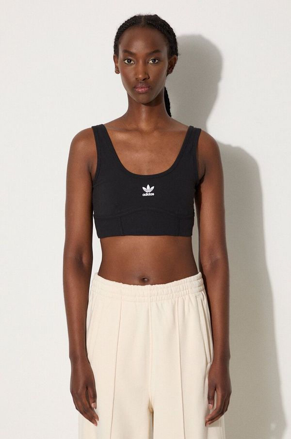 adidas Originals Sportski grudnjak adidas Originals Trefoil Bra boja: crna, IU2411