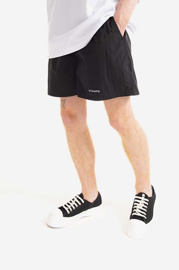 STAMPD Kratke hlače STAMPD za muškarce, boja: crna, SLA.M2812SH-BLK