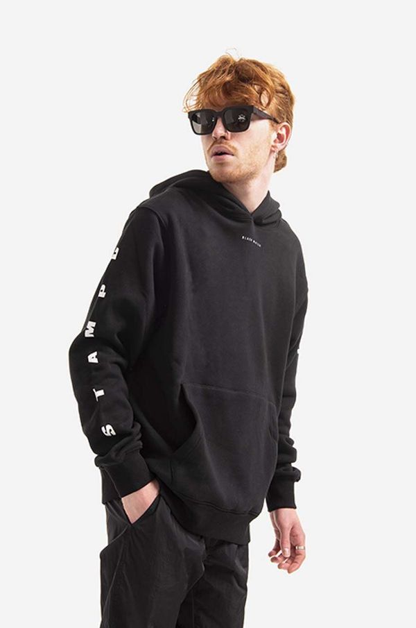 STAMPD Pamučna dukserica STAMPD za muškarce, boja: crna, s kapuljačom, s tiskom, SLA.M2860HD-BLK