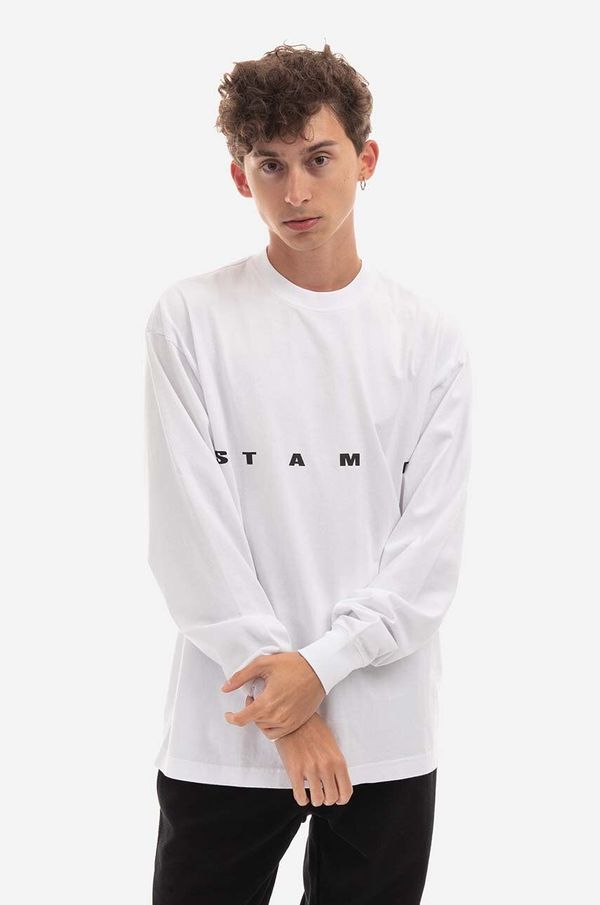 STAMPD Pamučna majica dugih rukava STAMPD boja: bijela, s tiskom, SLA.M2992LT-WHT