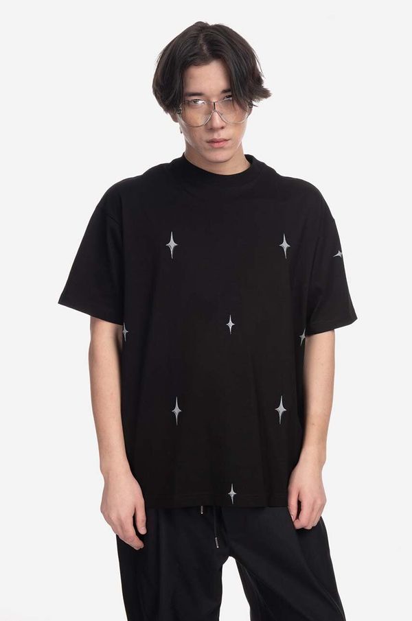 STAMPD Pamučna majica STAMPD za muškarce, boja: crna, s uzorkom, SLA.M3101TE-BLK