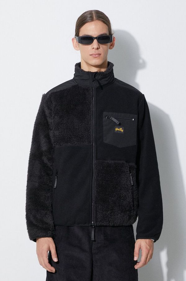 Stan Ray Dukserica Stan Ray PATCHWORK FLEECE JACKET za muškarce, boja: crna, bez uzorka, AW2312456