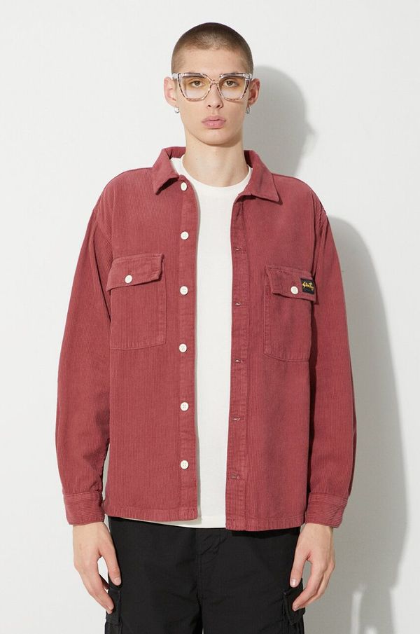 Stan Ray Košulja od samta Stan Ray CPO SHIRT boja: bordo, regular, s klasičnim ovratnikom, AW2311142