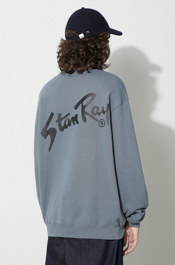 Stan Ray Pamučna dukserica Stan Ray STAN OG CREW za muškarce, boja: siva, s tiskom, AW2314162